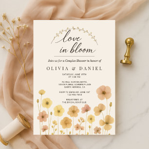 Liebe in Blüte Boho-Paar-Dusche  Einladung