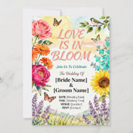 Liebe in Blüte – Elegante Florale Hochzeitseinladu Einladung