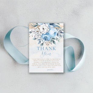 Liebe in Blüte Etwas Blaues Rosen Brautparty Dankeskarte