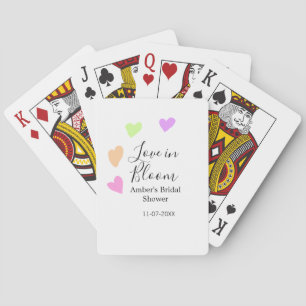 Liebe in Blüte farbenfrohes Herz Junggesellinnenab Spielkarten