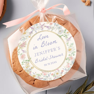Liebe in Blüte Floral Brautparty Aufkleber  