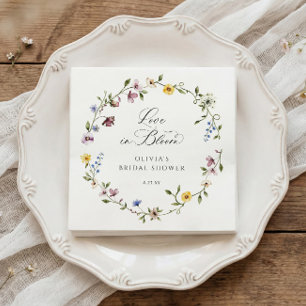 Liebe in Blüte Floral Wildblumen-Brautjungfernpart Serviette