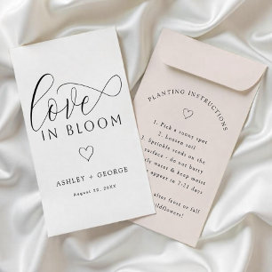 Liebe in Blüte • Hochzeits-Samenpaket-Hülle Flyer