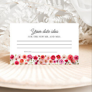 Liebe in Blüte Wilde Blumen Date Night Ideen Begleitkarte