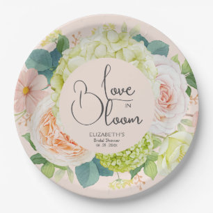 Liebe in Blüten Floral Junggesellinnen-Abschied Bl Pappteller
