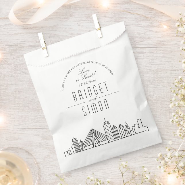 Liebe in Boston | Gastgeschenk Hochzeiten Geschenktütchen (Ausgeschnitten)