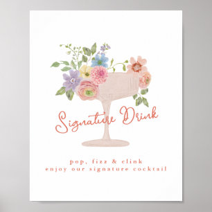 Liebe in Brautparty-Signatur Trinkzeichen Poster