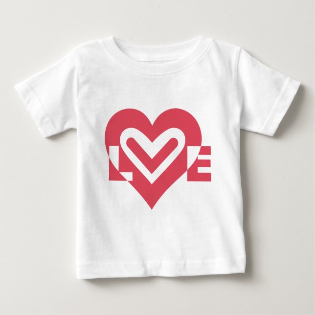 Liebe in Cherry Pink Baby T-shirt (Vorderseite)