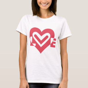 Liebe in Cherry Pink T-Shirt