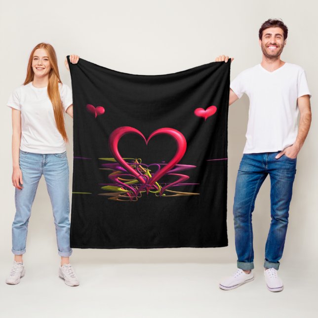 Liebe in der Dunkelheit der Vlies-Decke Fleecedecke (Beispiel)