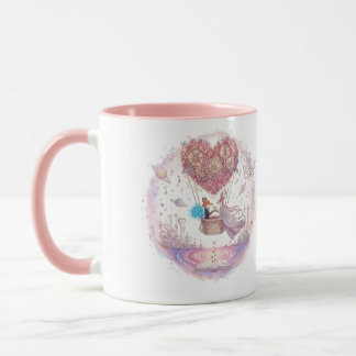 "Liebe in der Luft" Fuchs Herz Heißluftballon Tass Tasse