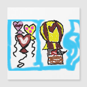 Liebe in der Luft Valentinstag Magnetkarte