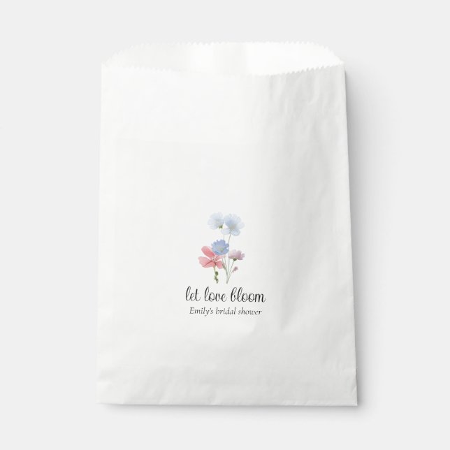 Liebe in der Wildblume Gönnertaschen Geschenktütchen (Vorderseite)
