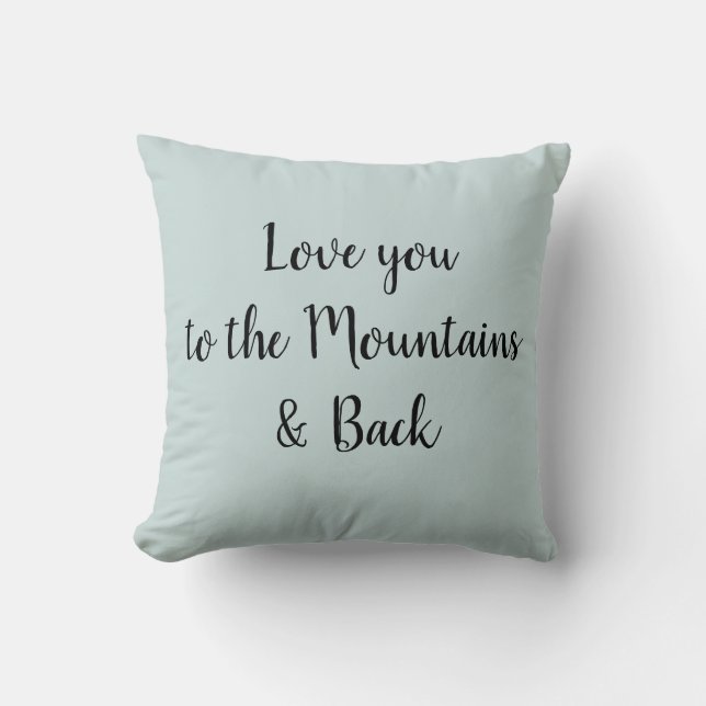 Liebe in die Berge und das hintere Kissen (Vorderseite)
