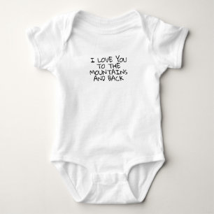 Liebe in die Berge und den Rücken Baby Bodysuit Strampler