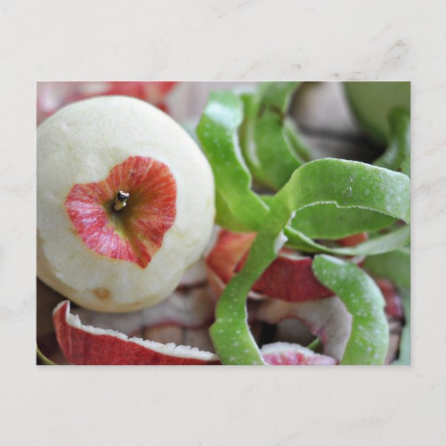 Liebe in einem Apple Postkarte (Vorderseite)