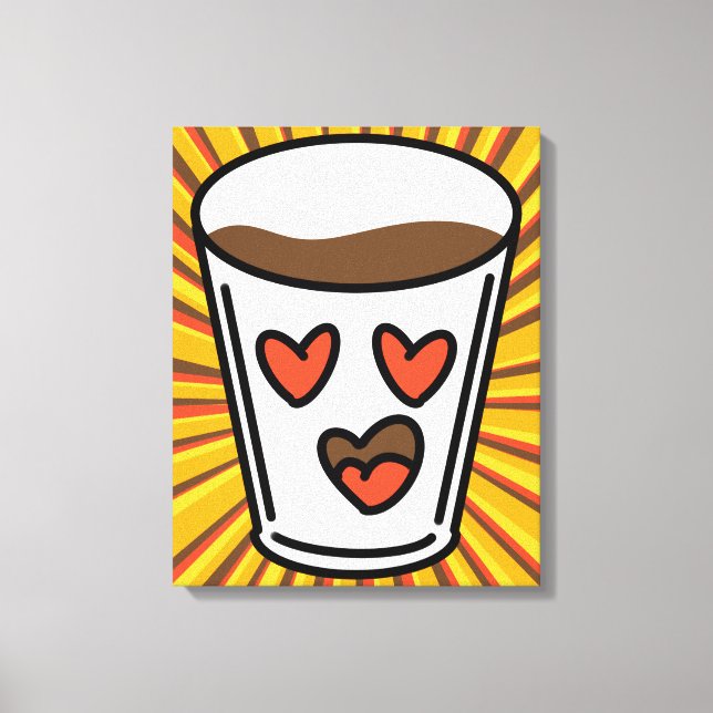 Liebe in einem Cup Leinwanddruck (Vorderseite)