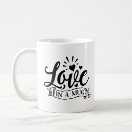 Liebe in einem Tasse-Design Kaffeetasse