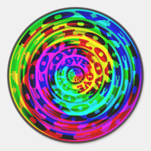 Liebe in einer Farbdose Runder Aufkleber