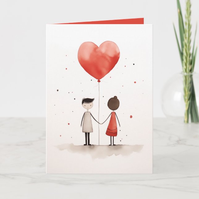 Liebe in Einfachheit Einladung (Vorderseite)