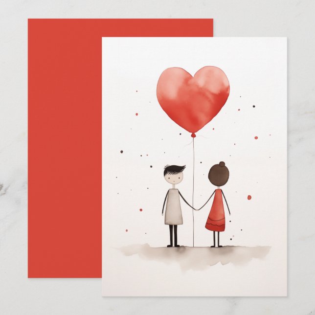Liebe in Einfachheit Einladung (Vorne/Hinten)