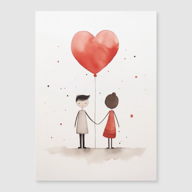 Liebe in Einfachheit Magneteinladung (Vorderseite)