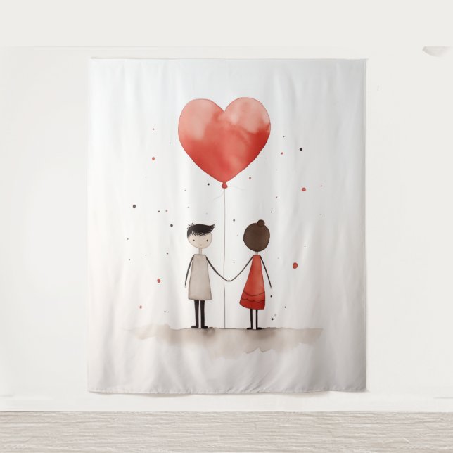 Liebe in Einfachheit Wandteppich (Vorderseite)