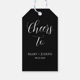 Liebe in elegantem Schwarz feiern Geschenkanhänger