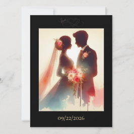 Liebe in farbloser flacher Save the Date Karte