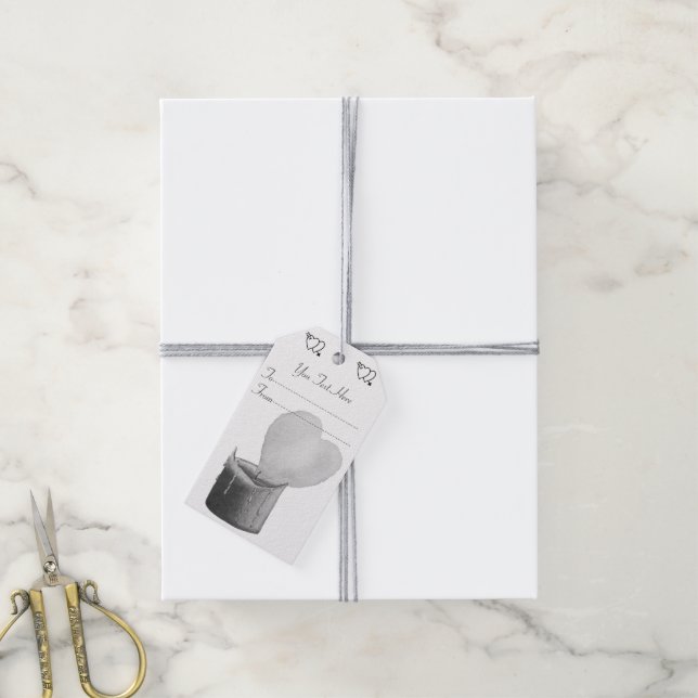 Liebe in Form einer herzförmigen Flamme Geschenkanhänger (Mit Garn)