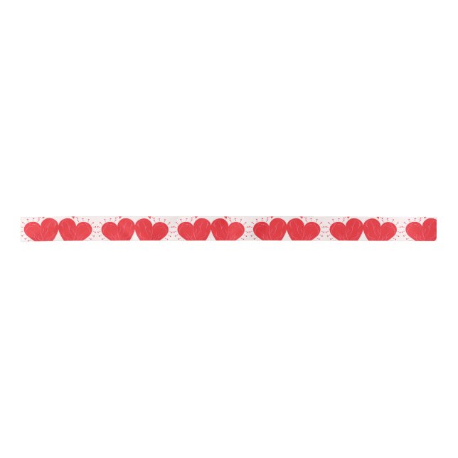 Liebe in Form eines Herzmusters Satinband (Vorderseite)