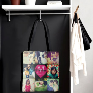 Liebe in Foto Collage Einzigartiges Carry Tasche