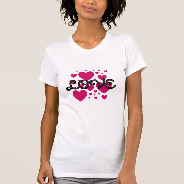 Liebe in fröhlichen Valentinstag. T-Shirt (Vorderseite)
