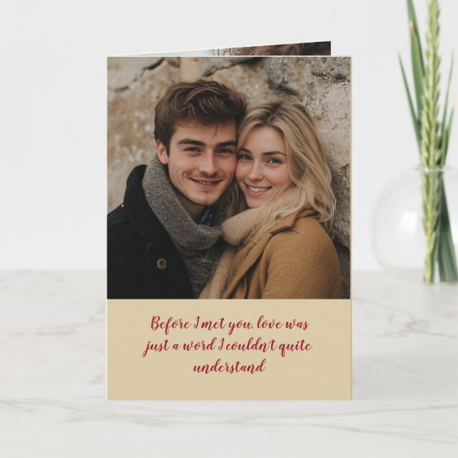 Liebe in für Sätze benutzerdefinierte Fotos Karte (Vorderseite)