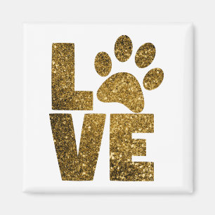 Liebe in Gold Magnet