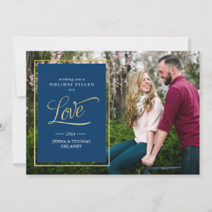 Liebe in Gold Weihnachten oder Weihnachtskarte