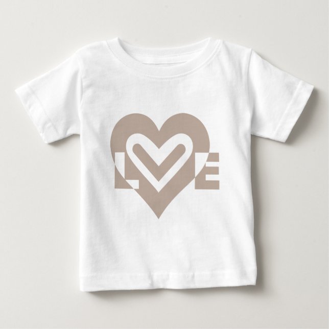 Liebe in Grau Baby T-shirt (Vorderseite)