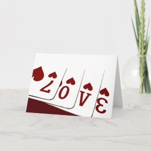 Liebe in Herz-Spielkarten Karte
