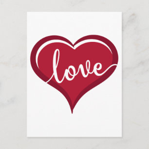 Liebe in Herzvalentinen Feiertagspostkarte