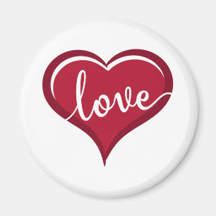 Liebe in Herzvalentinen Magnet