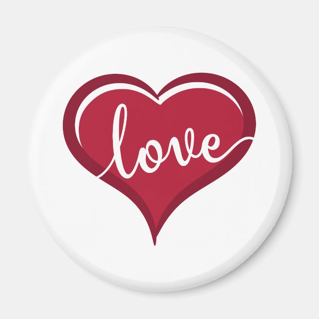 Liebe in Herzvalentinen Magnet (Vorne)