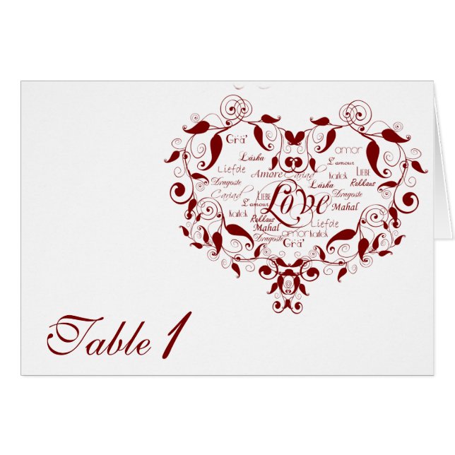 Liebe in irgendeiner Sprache in der roten (Vorderseite (Horizontal))