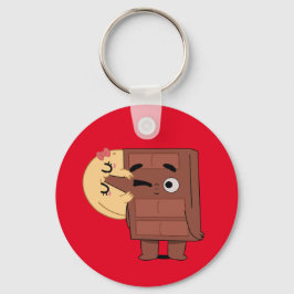 Liebe in jedem Bite Funny Niedlichen Couple Liebe Schlüsselanhänger