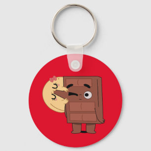 Liebe in jedem Bite Funny Niedlichen Couple Liebe Schlüsselanhänger