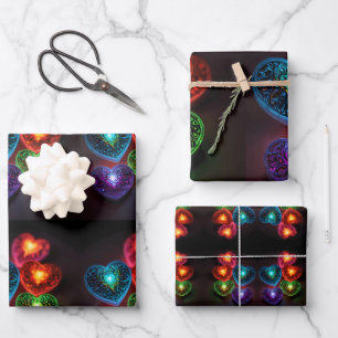 Liebe in jedem Herzschlag Geschenkpapier Set