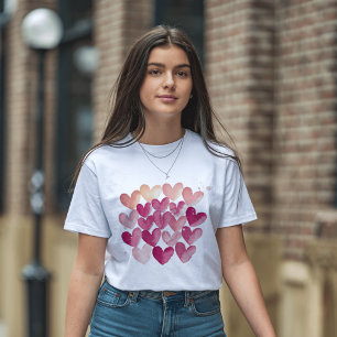 Liebe in jedem Stich   Valentinisches Rosenherz T-Shirt