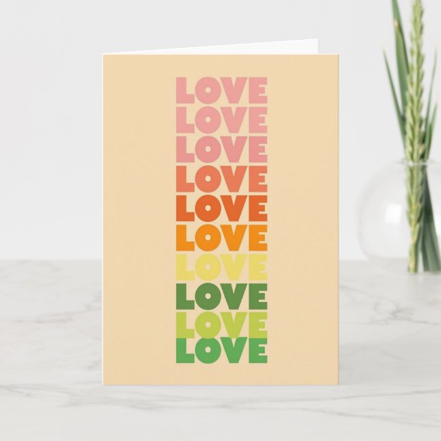 Liebe in jeder Farbe Karte (Vorderseite)