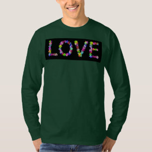 Liebe in jeder Form   Florale Typografie T-Shirt
