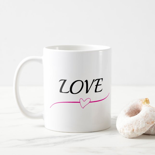 Liebe in jeder Sip Trendy Design Coffee Tasse (Mit Donut)