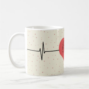 Liebe in jeder Sippe - Herzschlag Tasse für Paare